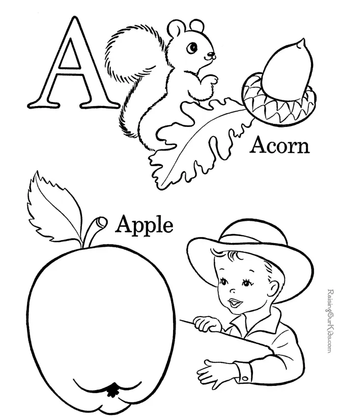 Letter A Coloring Pages 2