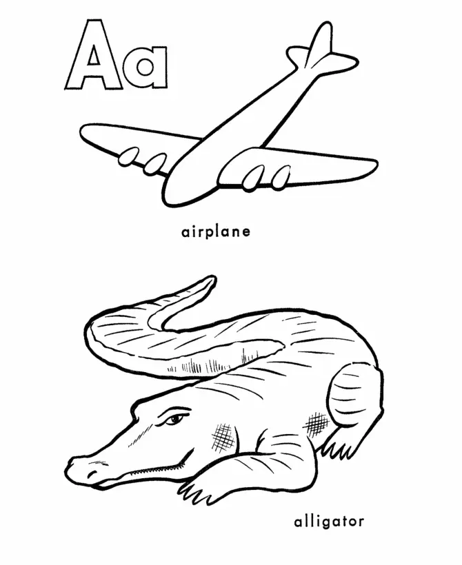 Letter A Coloring Pages 8