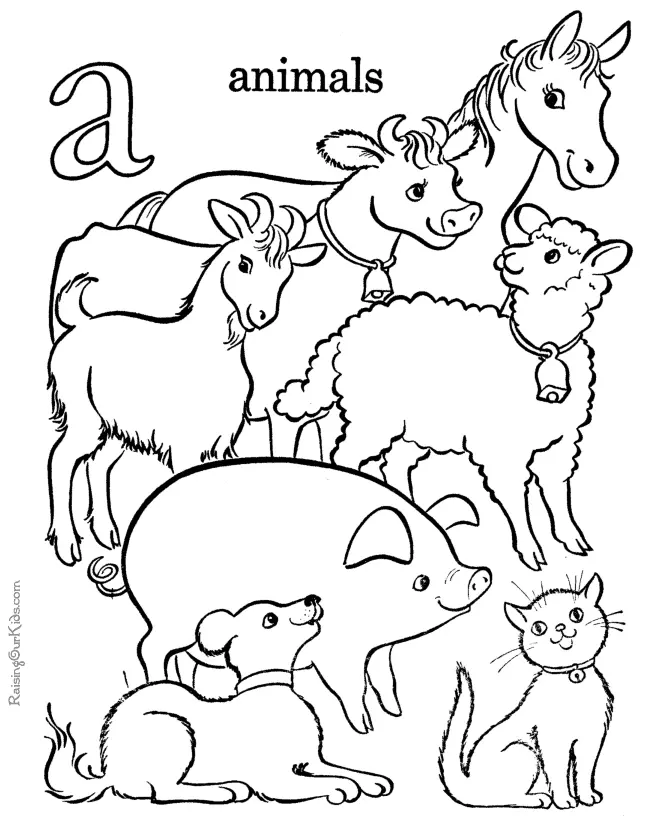 Letter A Coloring Pages 9