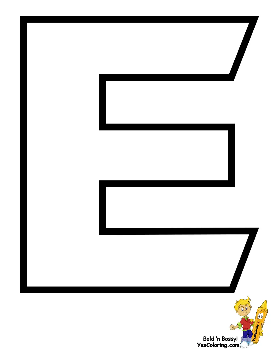 Desenhos de Letra E Para Colorir 34