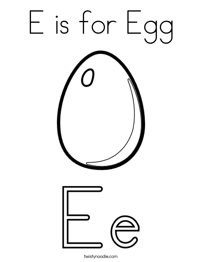 Desenhos de Letra E Para Colorir 35