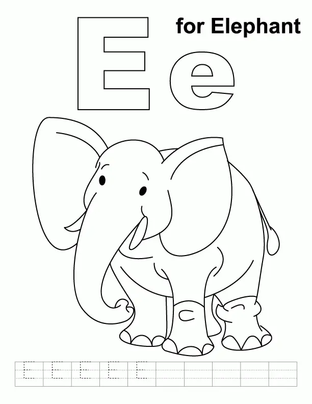 Letter E Coloring Pages 40