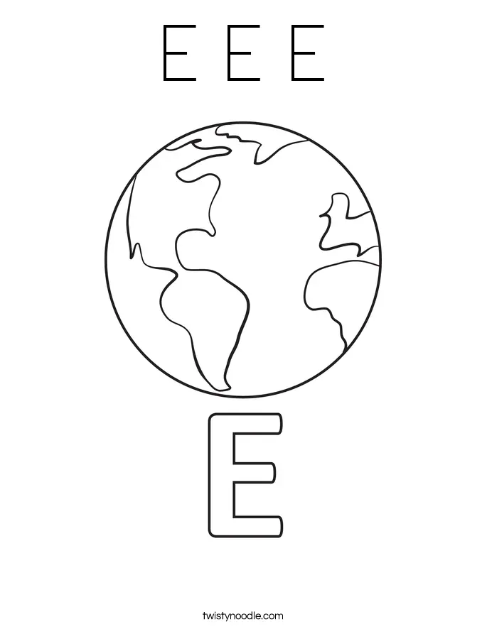 Desenhos de Letra E Para Colorir 44