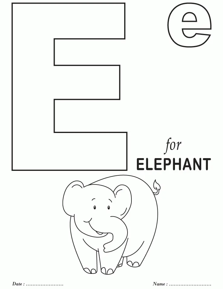 Desenhos de Letra E Para Colorir 49
