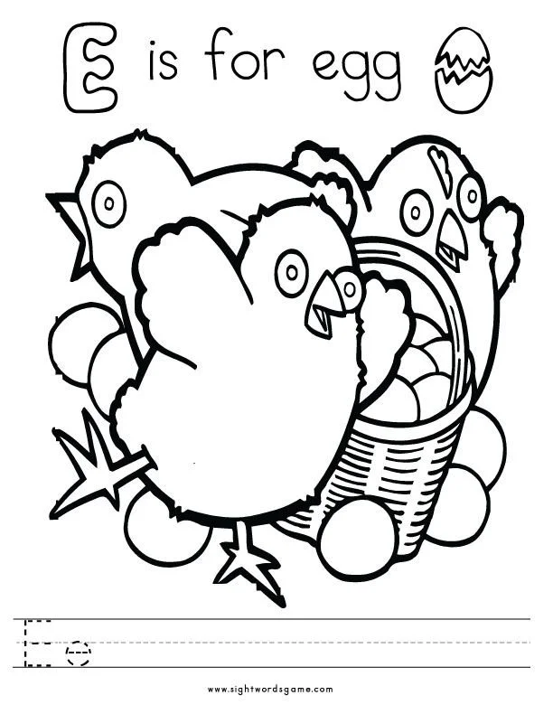 Letter E Coloring Pages 5