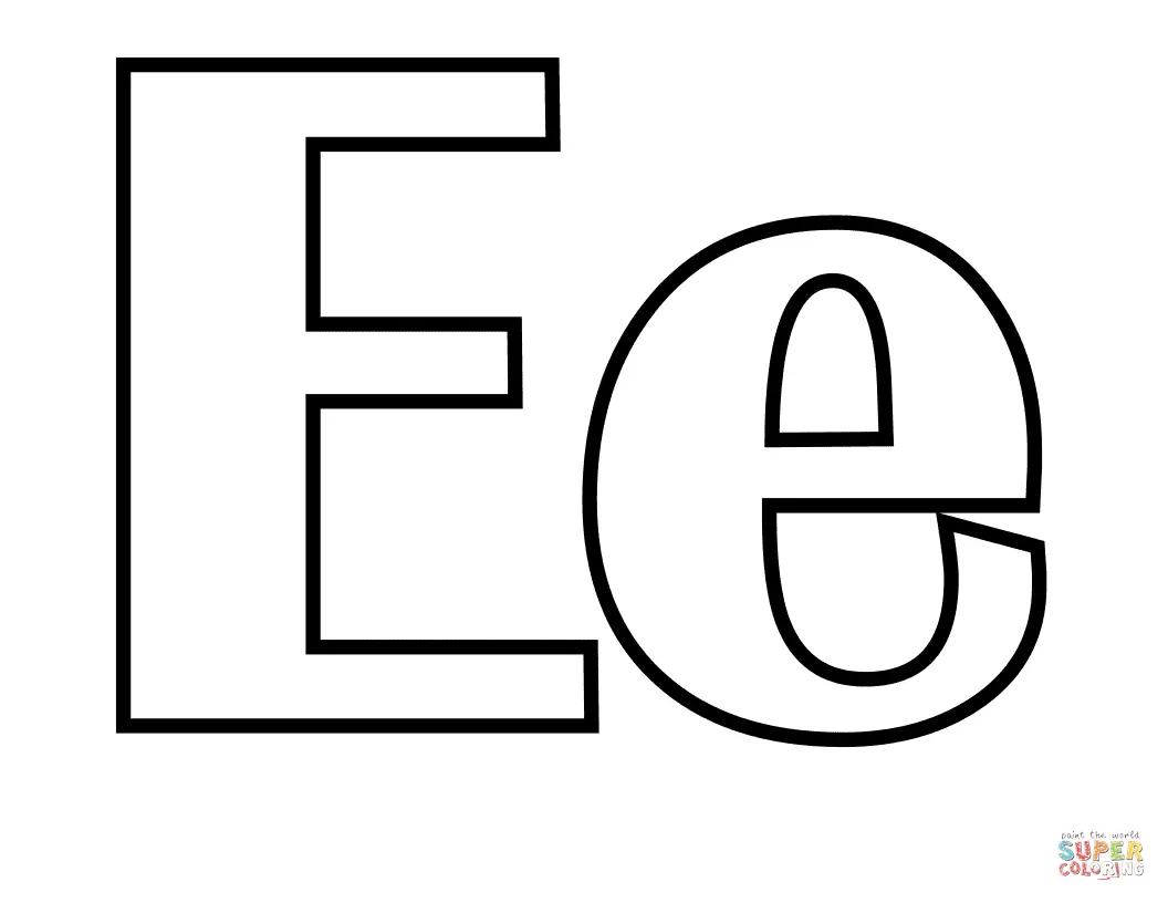 Desenhos de Letra E Para Colorir 50