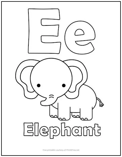 Desenhos de Letra E Para Colorir 53
