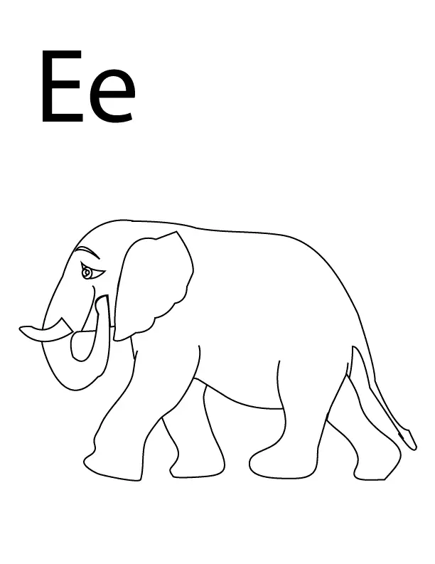 Letter E Coloring Pages 6