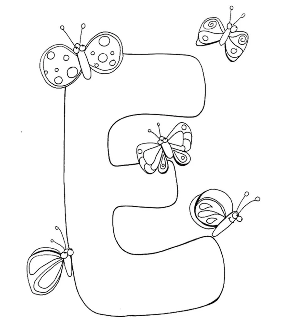 Desenhos de Letra E Para Colorir 61