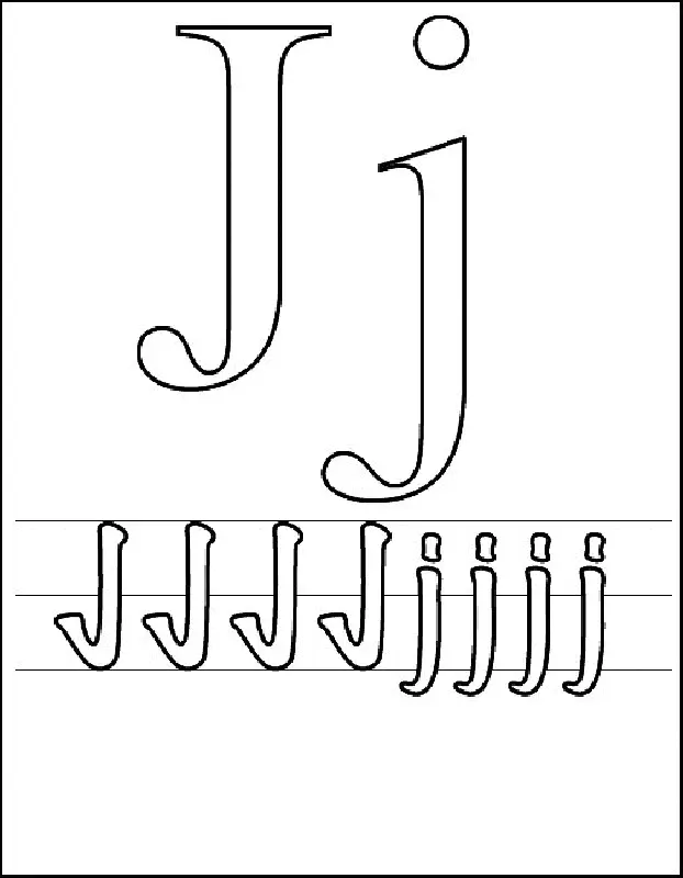 Buchstabe J Ausmalbilder 19