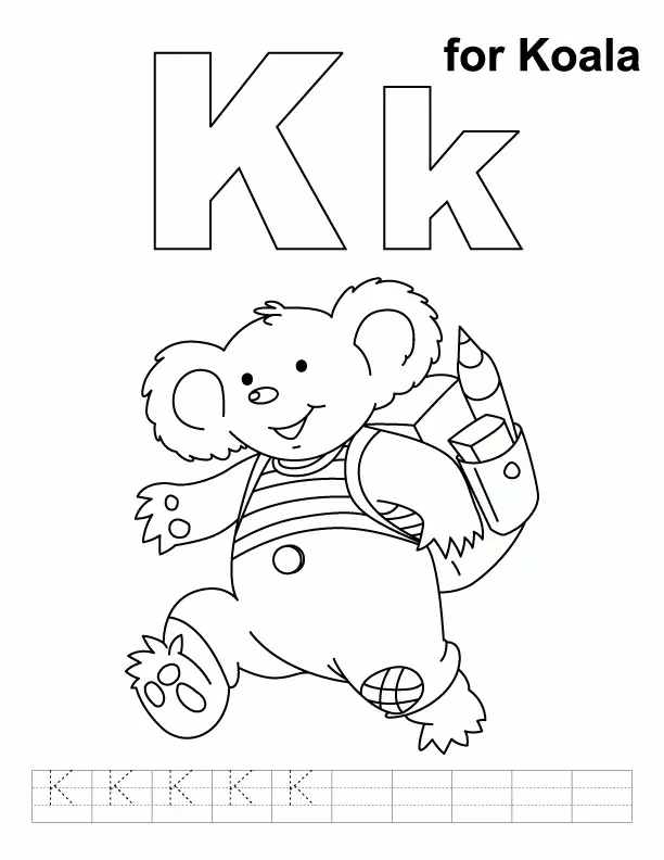 Desenhos de Letra K Para Colorir 11