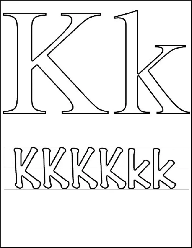 Letter K Coloring Pages 13