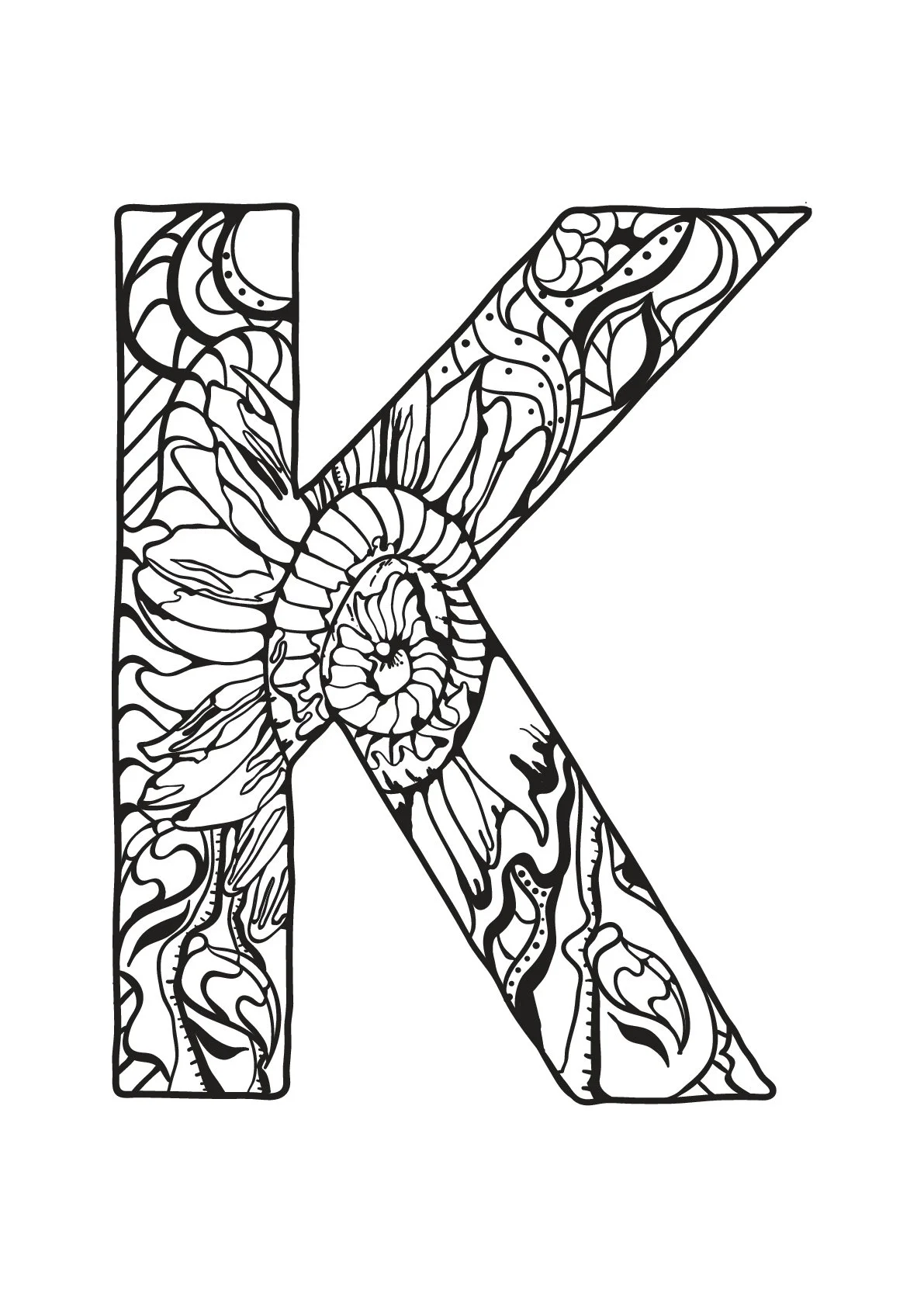 Desenhos de Letra K Para Colorir 62