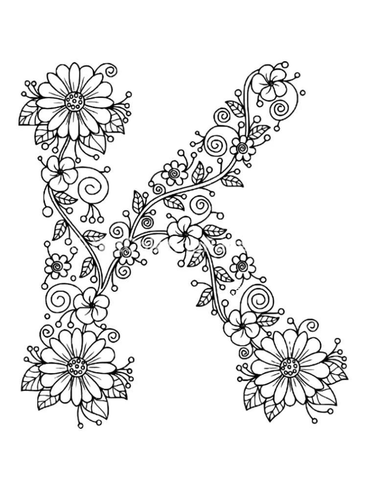 Buchstabe K Ausmalbilder 68
