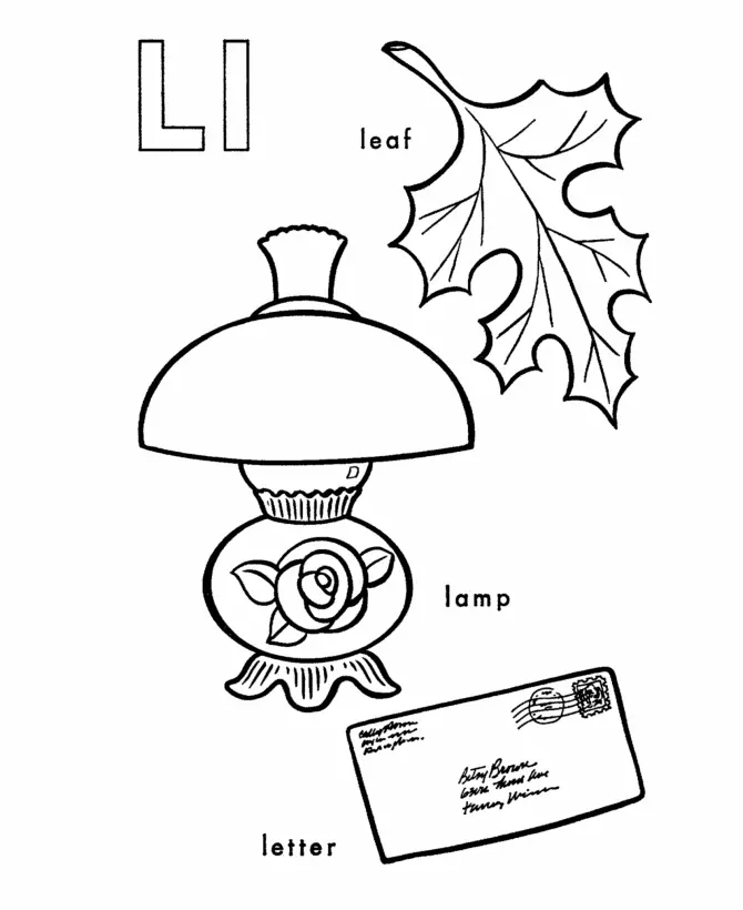 Buchstabe L Ausmalbilder 2