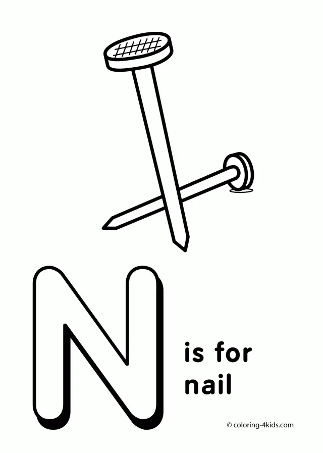 Buchstabe N Ausmalbilder 22