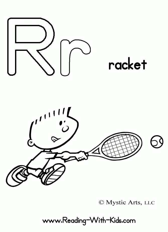 Letter R Coloring Pages 1