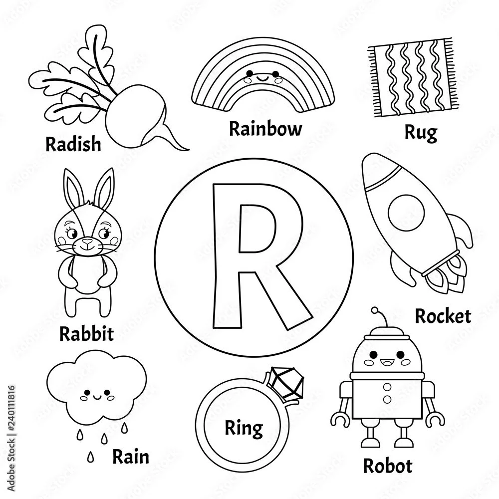 Letter R Coloring Pages 28
