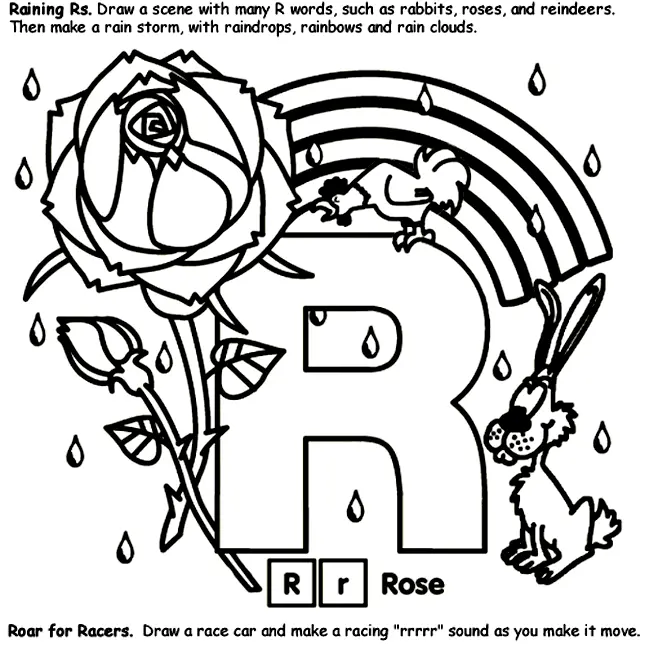 Letter R Coloring Pages 31
