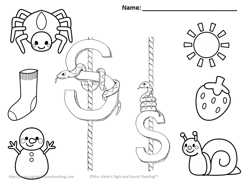 Letter S Coloring Pages 8