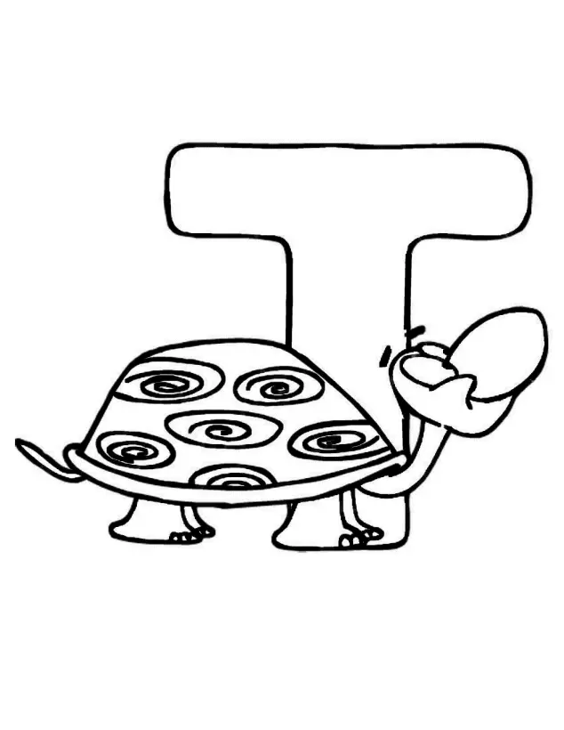 Desenhos de Letra T Para Colorir 12