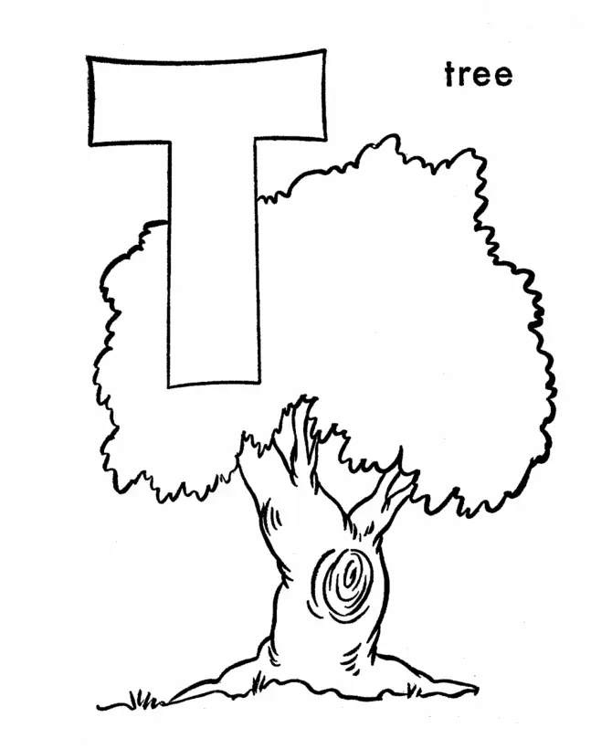 Letter T Coloring Pages 22