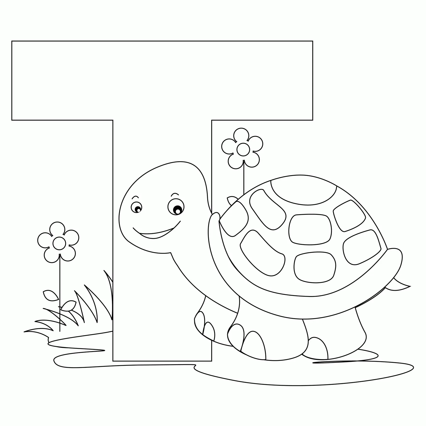 Desenhos de Letra T Para Colorir 26