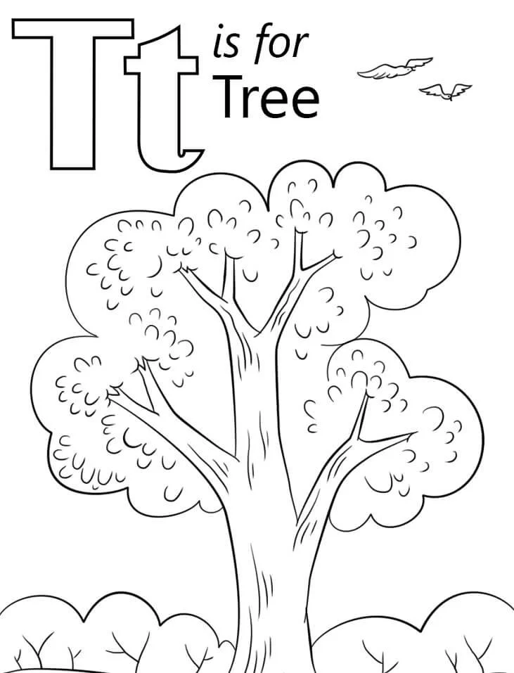 Letter T Coloring Pages 38
