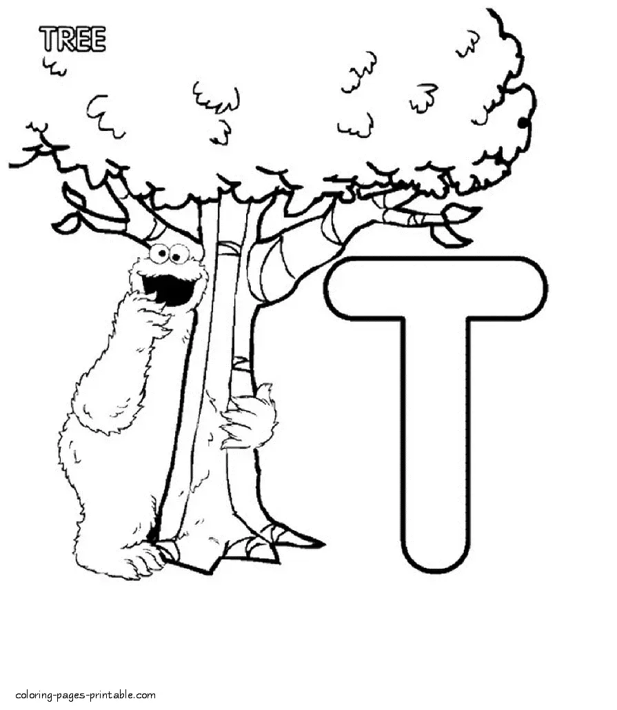Desenhos de Letra T Para Colorir 43