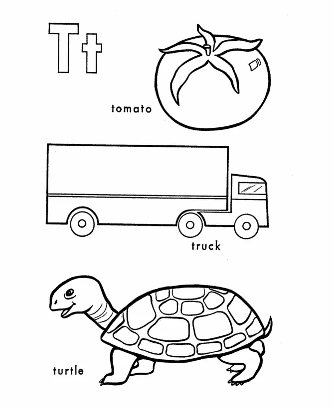 Desenhos de Letra T Para Colorir 6