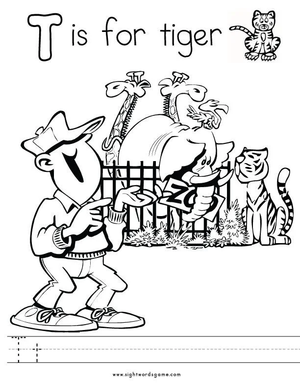Desenhos de Letra T Para Colorir 8