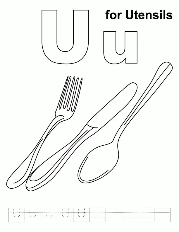 Buchstabe U Ausmalbilder