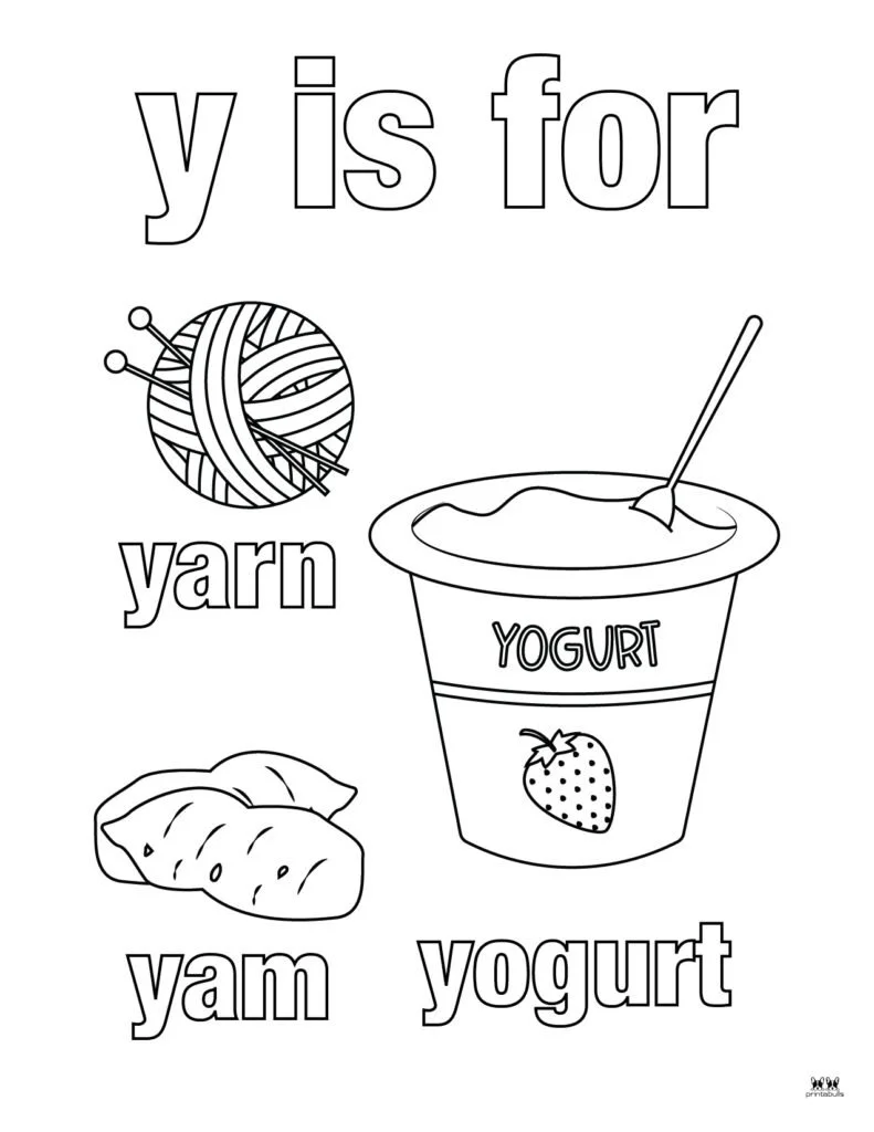 Letter Y Coloring Pages 33