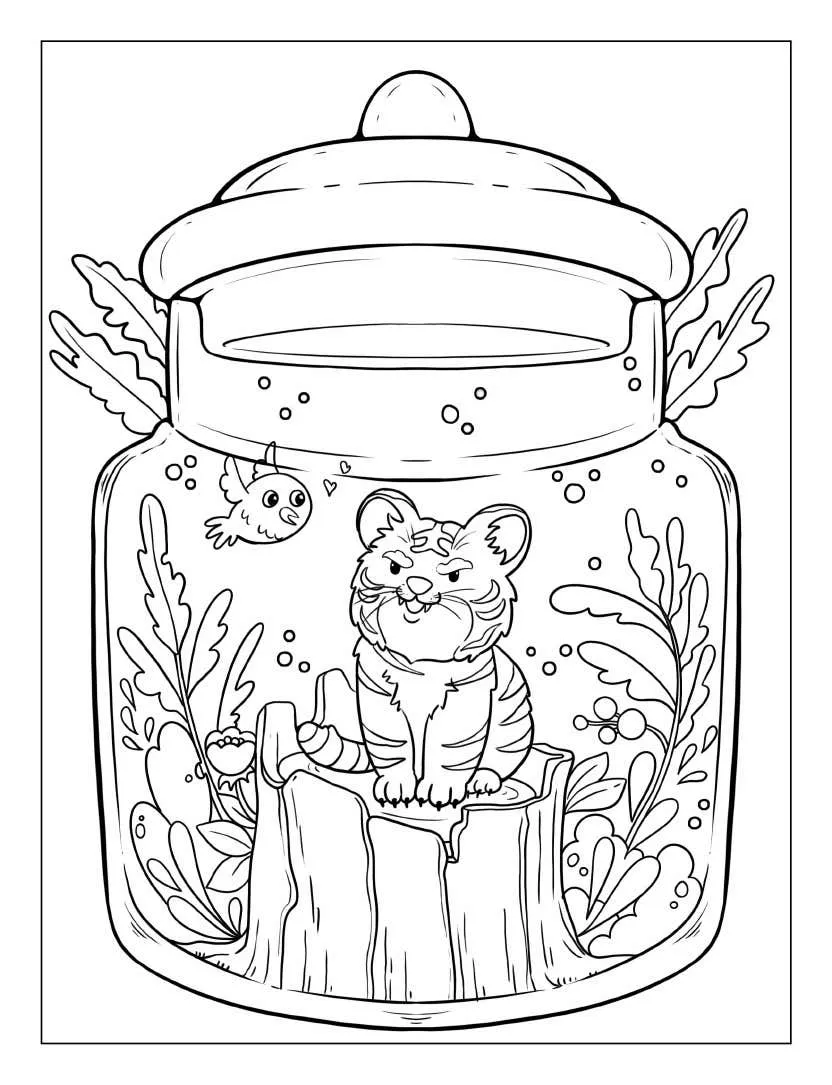 Life Inside Jar Para Colorir 23