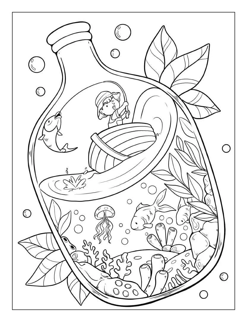 Life Inside Jar Para Colorir 9