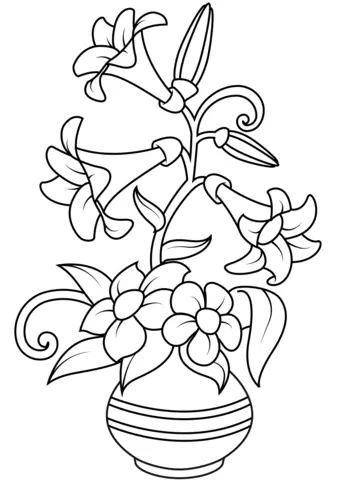 Lilies Coloring Pages 25