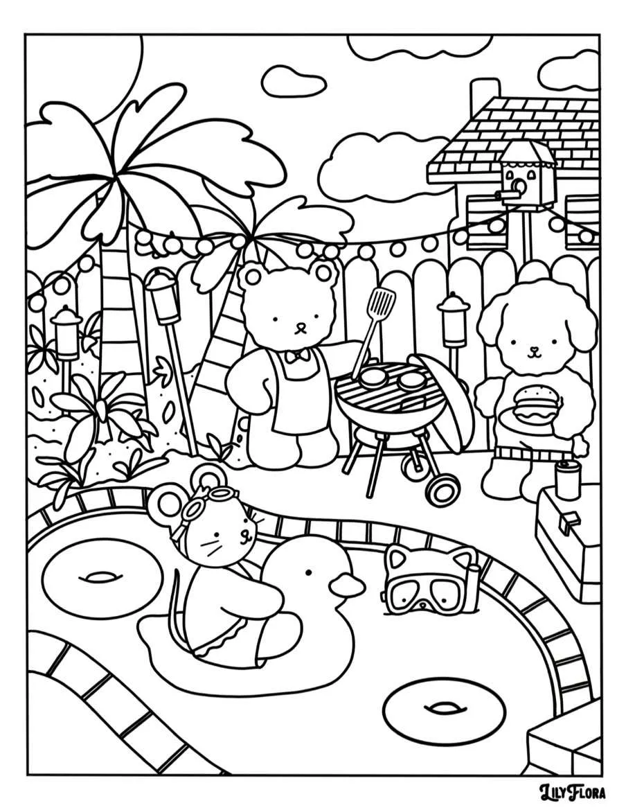 Lily Flora Coloring Pages 12