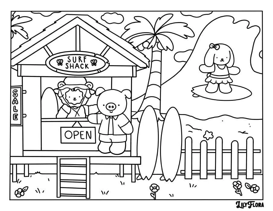 Lily Flora Coloring Pages 17