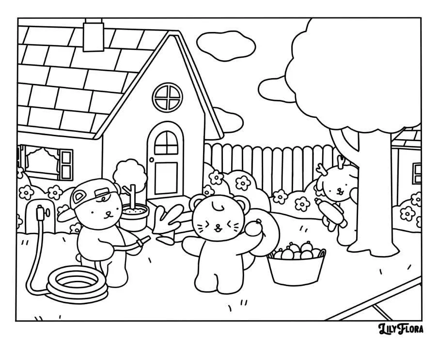 Lily Flora Coloring Pages 2