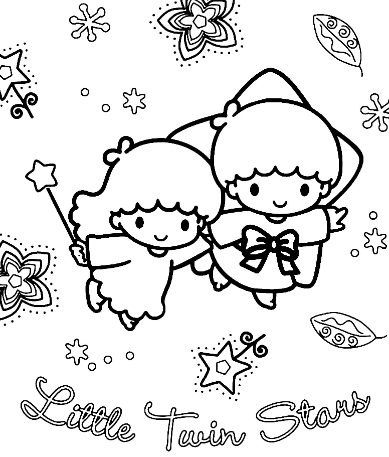 Little Twin Stars Coloring Pages