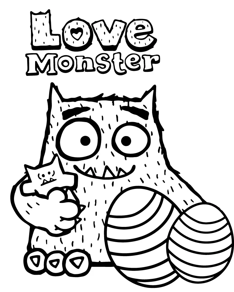 Liebesmonster Ausmalbilder
