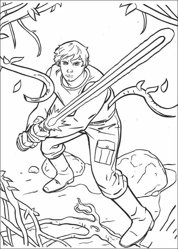 Desenhos de Luke Skywalker para colorir 17