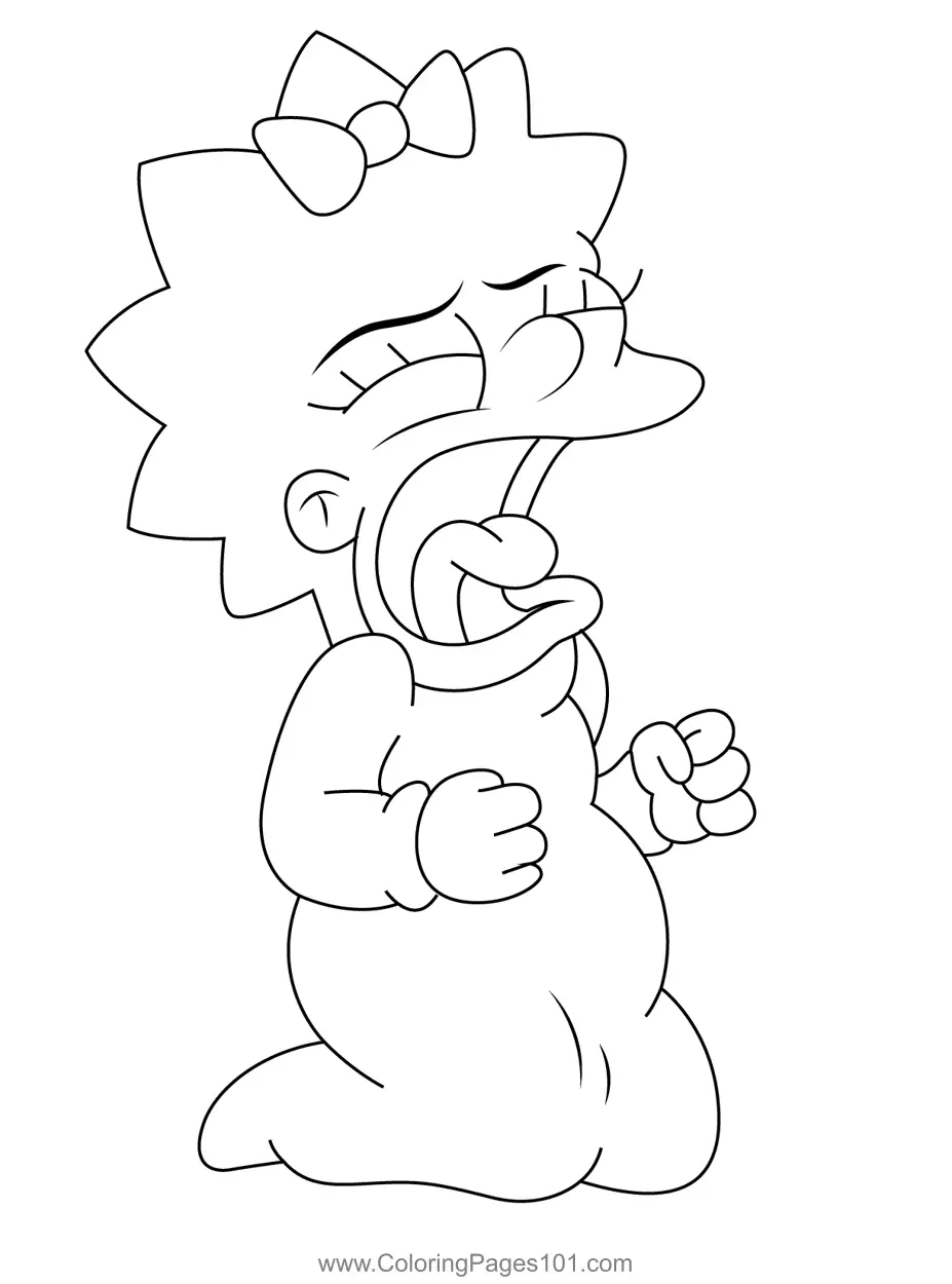 Maggie Simpson Paginas para Colorir 10