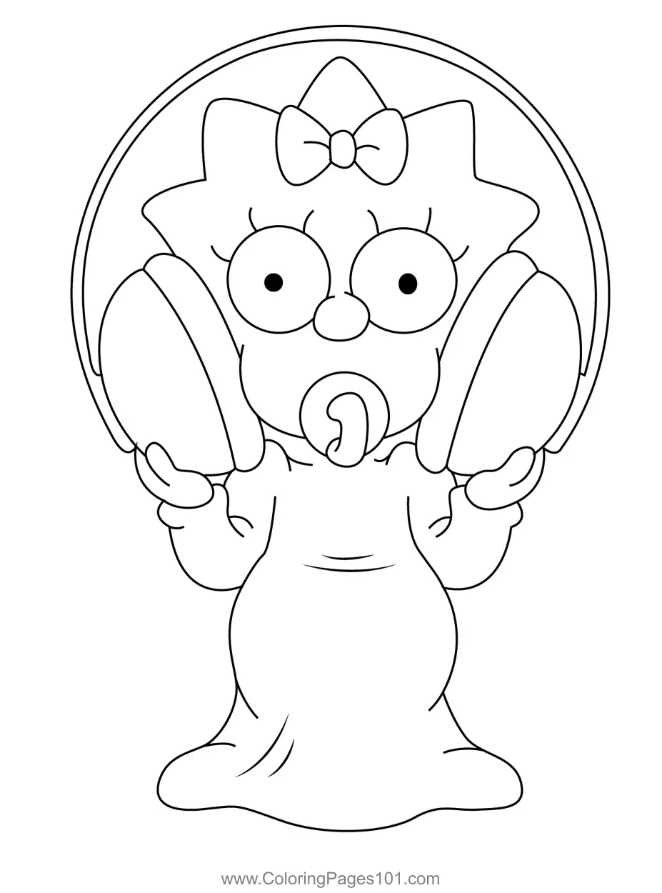 Maggie Simpson Paginas para Colorir 2