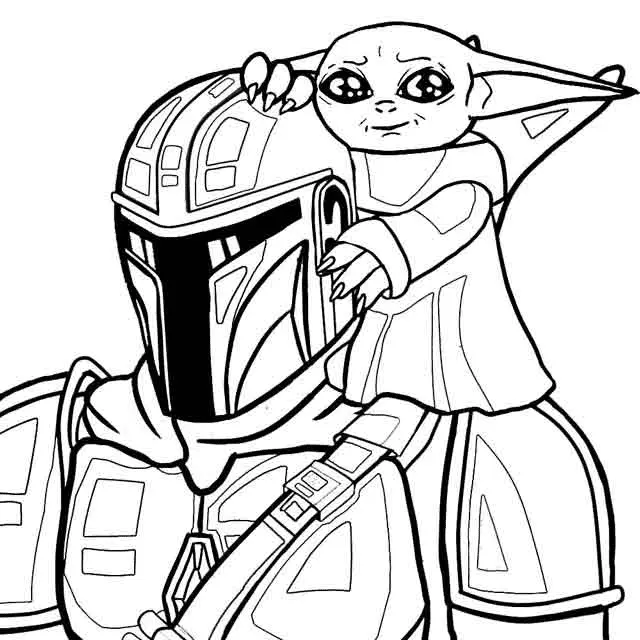 Desenhos de Mandalorian Para Colorir 1