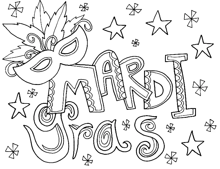 Mardi Gras Coloring Pages 33