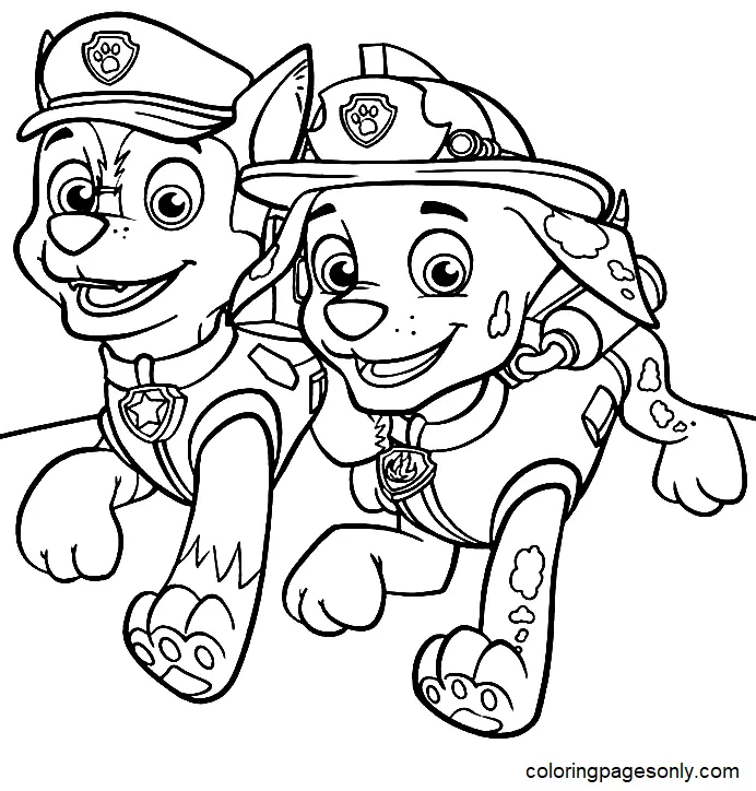Marshall Paw Patrol Coloring Pages 7