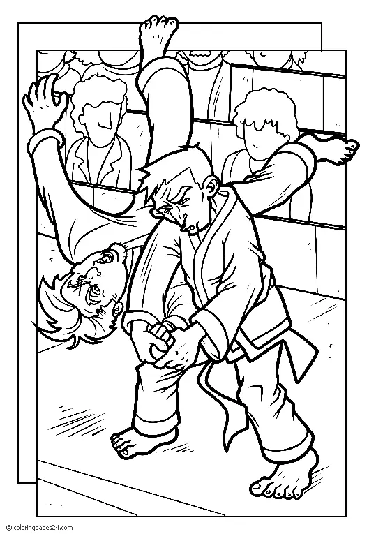 Desenhos de Artes Marciais Para Colorir 34