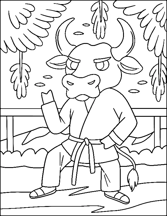 Desenhos de Artes Marciais Para Colorir 55