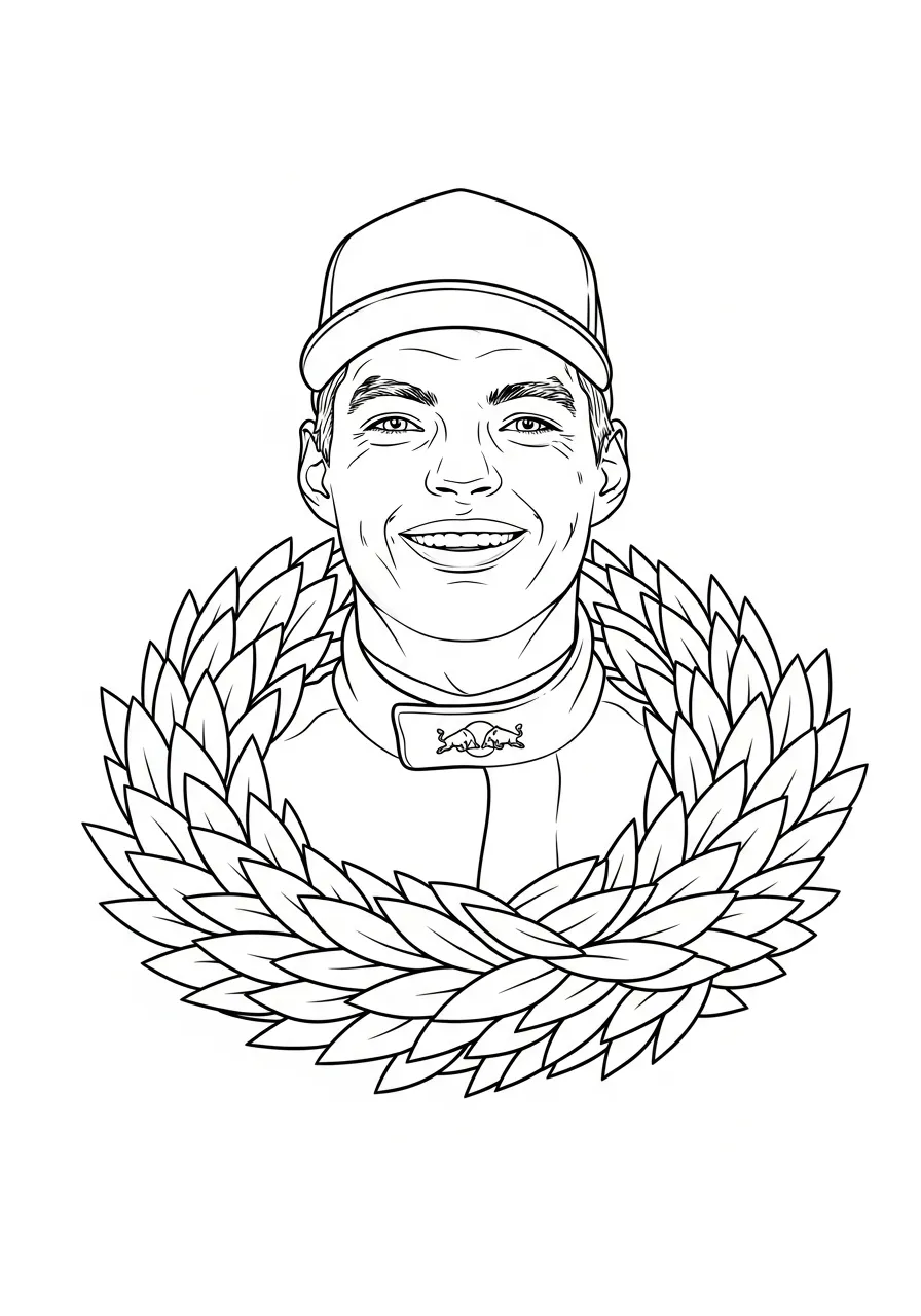 Max Verstappen Coloring Pages 8